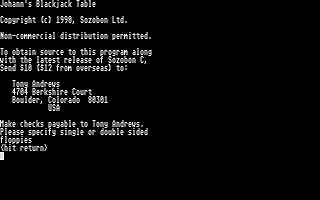 Johann's Blackjack Table — screenshot 1